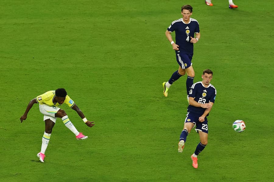 Vinicius double helps Brazil past Scotland into World Cup knockouts