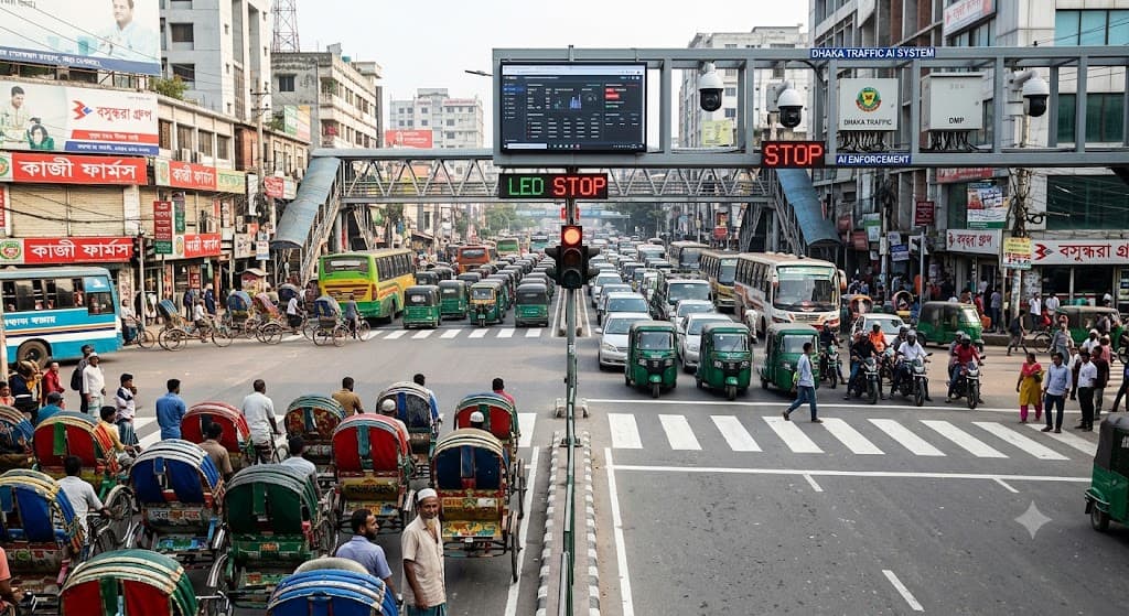 How is AI reshaping the chaotic traffic of Dhaka?