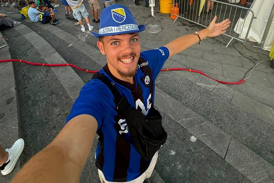 World Cup tickets were too expensive. He's traveling to seven countries instead