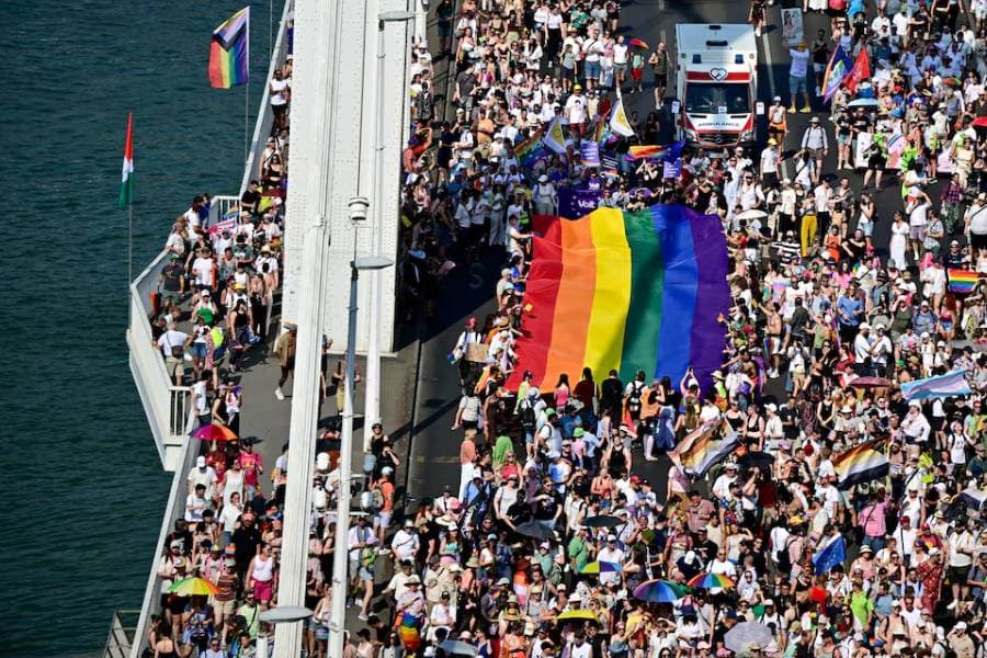 Thousands of Hungarians join first Budapest Pride march since Orban's defeat