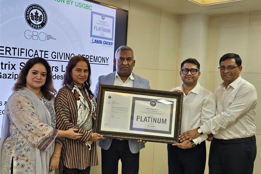 Matrix Sweaters shines bright with prestigious LEED Platinum certification
