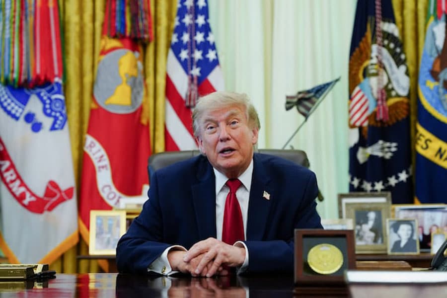 Trump says the US and Iran getting along very well