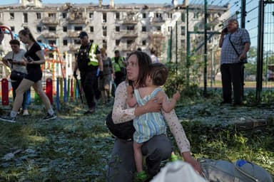 Russia bombards Kyiv in deadliest strike this year, killing at least 30