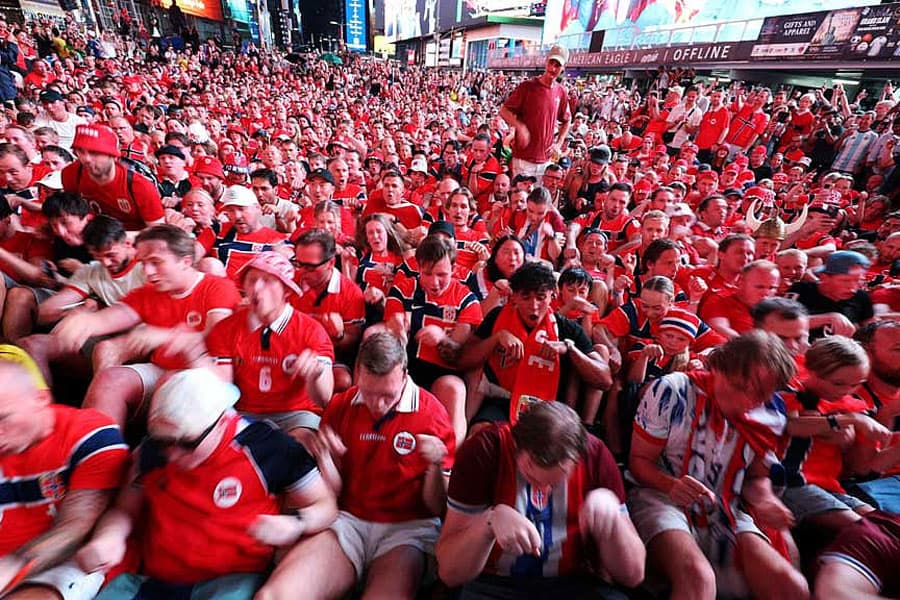 Viking enthusiasts hail spirit, if not technique, of Norway fans' "Viking row"