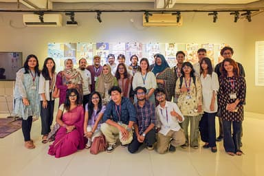 AIUB students visit animation exhibition at Alliance Française